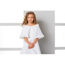 Communie Cape van Satin met Bont