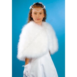 Cape voor Communie van marabou veren