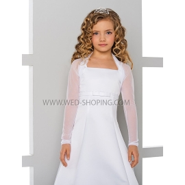 Fille boléro tulle manches longues