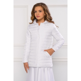 Elegante gewatteerde jas voor meisjes voor communie