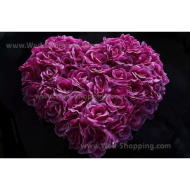 Groot hart met rozen Purple