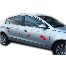 Magneet hartjes voor bruidsauto