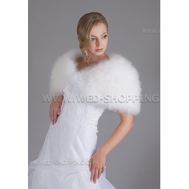 Korte bruidsstola - marabou veren
