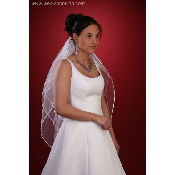 Drielaags bruidssluier - 90 cm