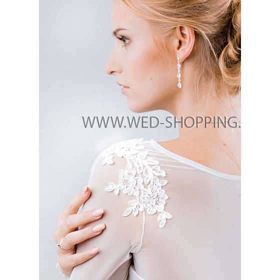 Bolero Strech Tule lange mouwen E1513