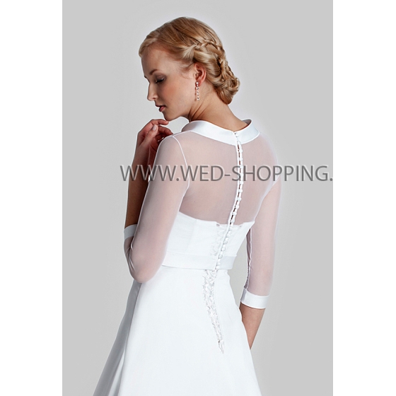 Bruids Bolero vanTule met Knoppen E1604