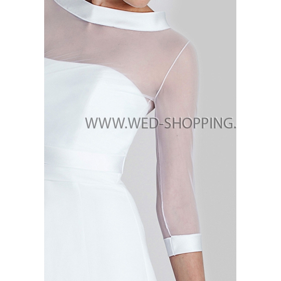 Bruids Bolero vanTule met Knoppen E1604
