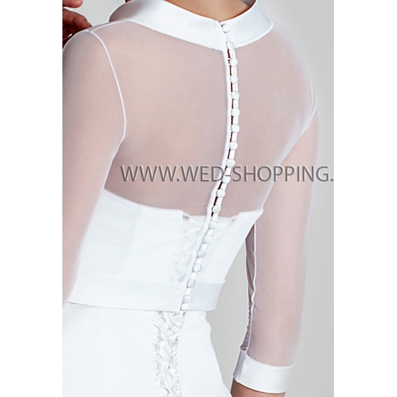 Bruids Bolero vanTule met Knoppen E1604