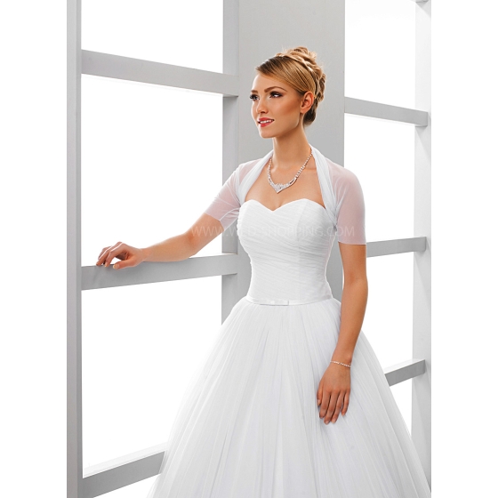 Bruidsbolero Strech Tule korte mouwen