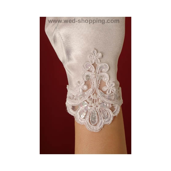 Bruidshandschoenen met Kant Ornamenten