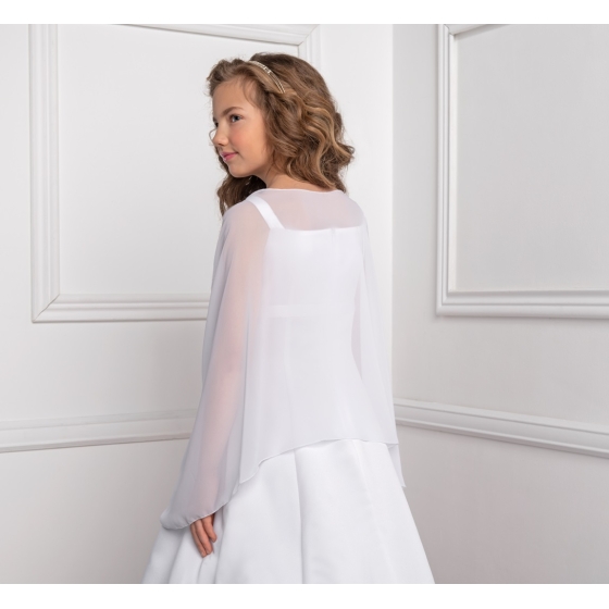 Communie Cape van chiffon voor meisjes