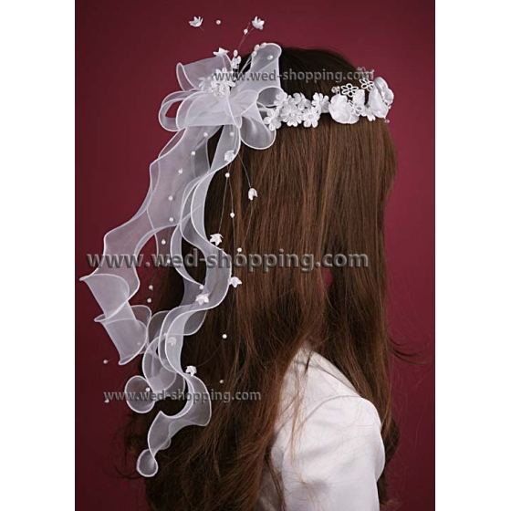 Diadeem voor communie en tule KW1019