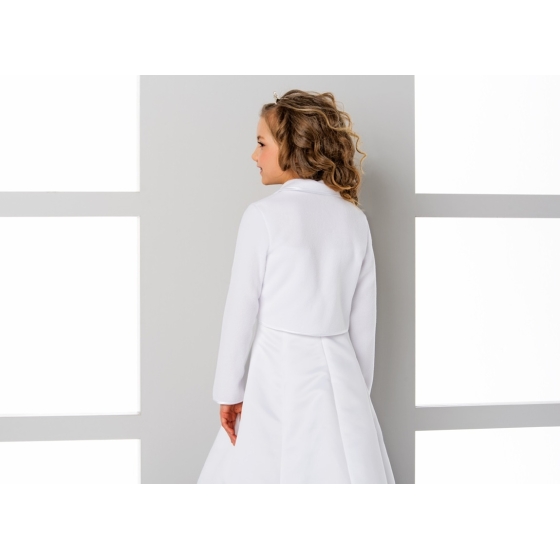 Fleece bolero voor meisje Wit / Ivoor