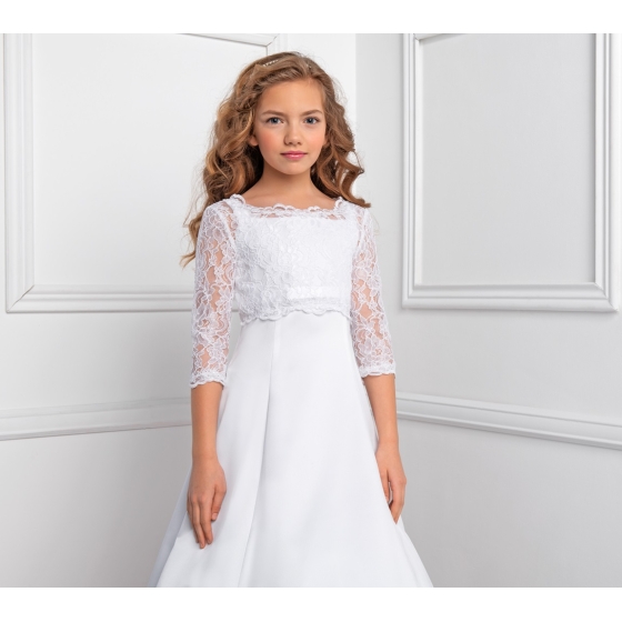 Kanten Bolero voor meisjes 2/3 mouwen knopen op de rug