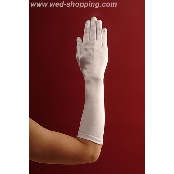 Lange bruids / gala handschoenen met vingers R1030