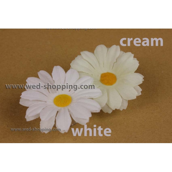 Cream Madeliefjes met zuignappen voor trouwauto decoratie DEK5007
