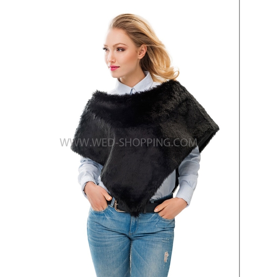 Stola Kunst Bont Poncho K089B
