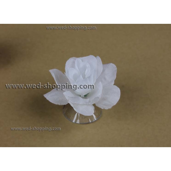 Witte rozen met zuignappen voor trouwauto decoratie DEK5012