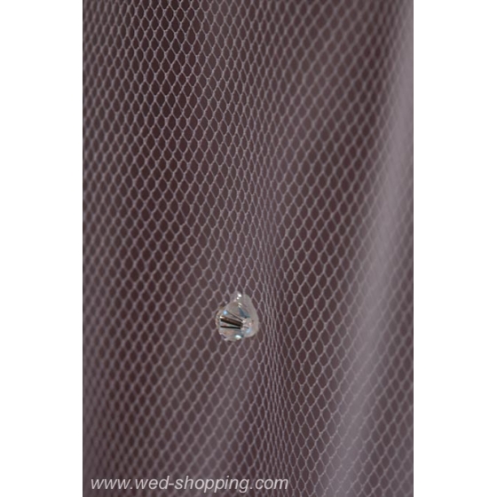 Sluier afgelocked met Swarovski stenen W1072