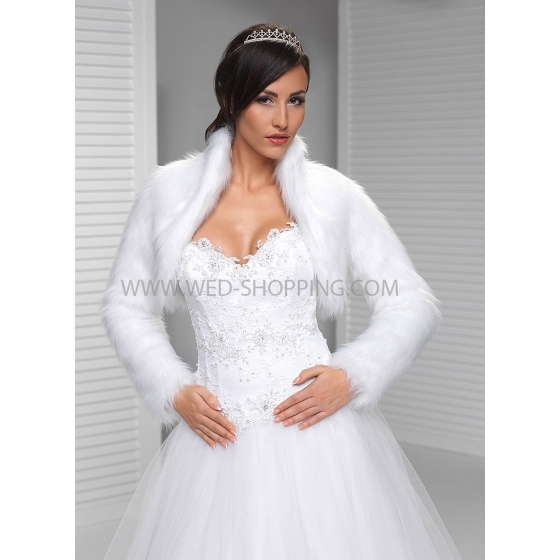 Winter bruidsbolero van bont